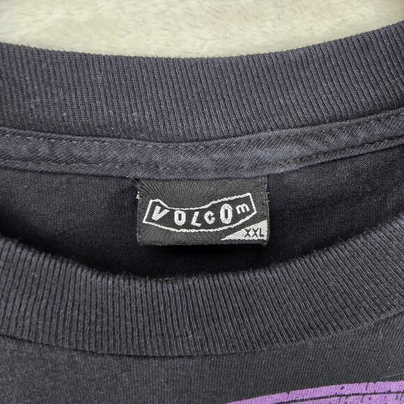 Vintage Volcom Shirt Mens XXL Black Y2K Skater Surf Grunge Multi Logo - Picture 3 of 6